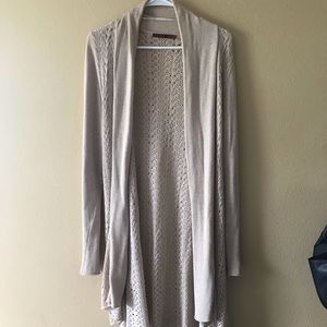 Long cream cardigan